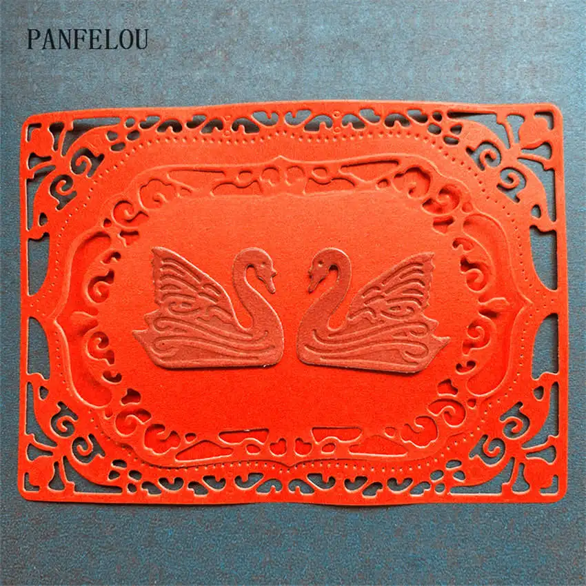 Металлическая Рамка PANFELOU в виде лебедя для высечки бумаги