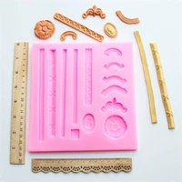 luyou diy silicone mat fondant cake decorating styling tools kitchen silicone lace mold flower pattern fm1063