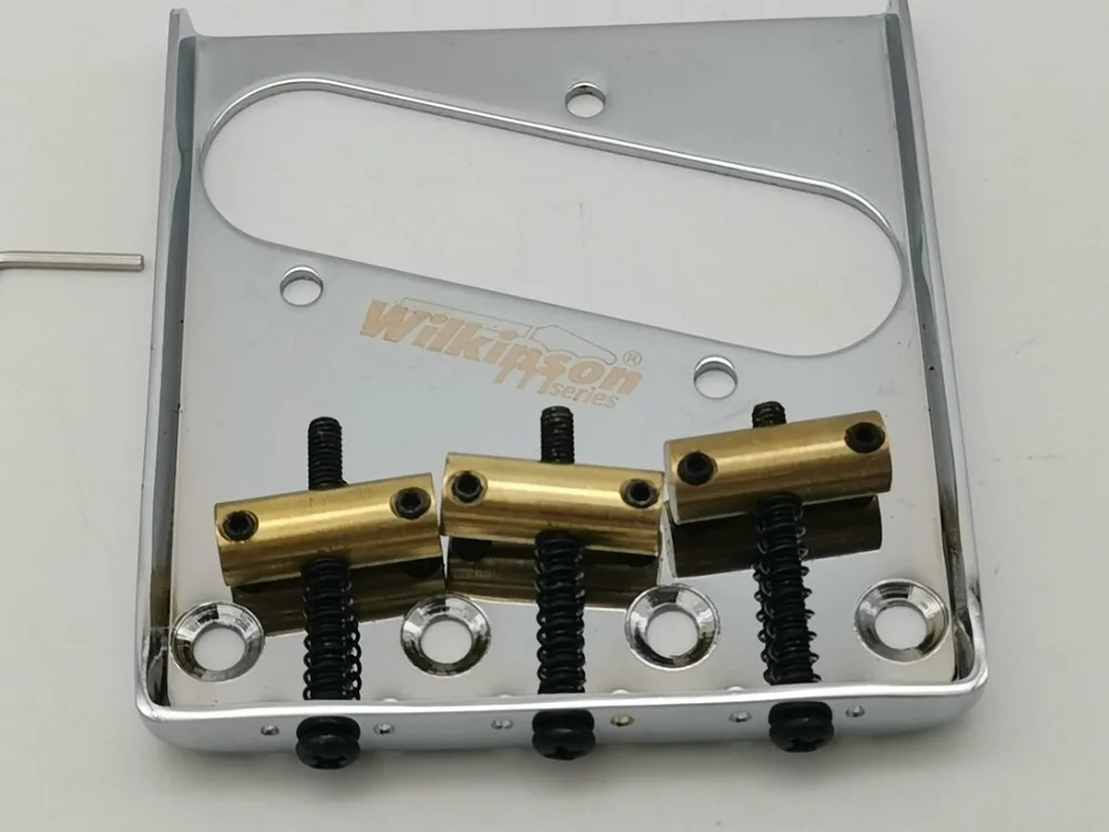 Wilkinson 3 Седло моста для электрогитары Telecaster латунь седла Tele гитары мост хром серебро WOT01