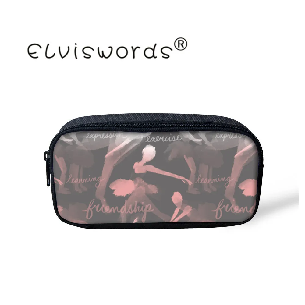 ELVISWORDS женская косметичка с принтом балерины органайзер дорожная сумка на молнии