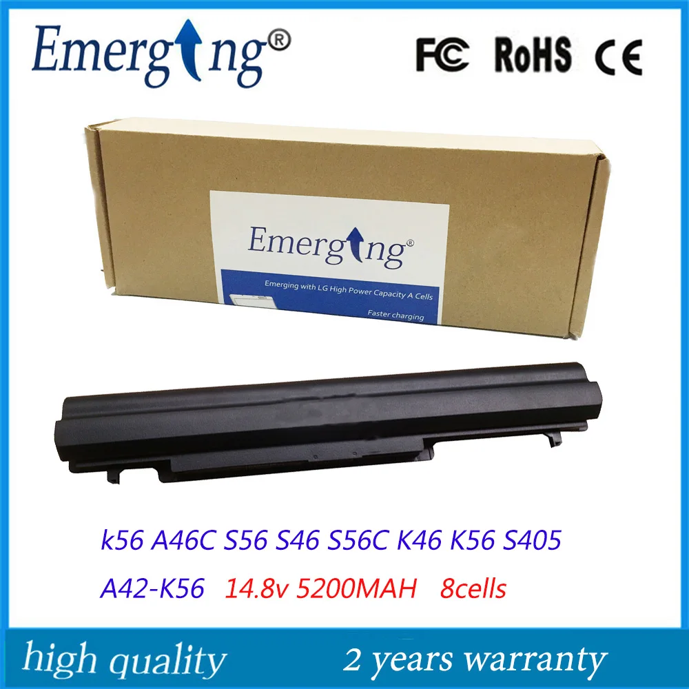 8 ячеек 14 в новый Аккумулятор для ноутбука ASUS K46 E46C K56 K56V K56CA K56CM S56 A31 A32 K56|new laptop