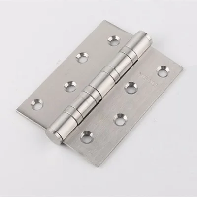 Stainless steel Золото 4-дюймовые квадратные дверные петли сверхмощный серый черный нержавеющая домашняя мебель из стали Молчком желтая бронза черный, белый цвет матовый - Цвет: Stainless steel