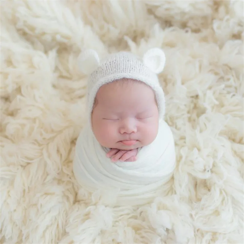 Реквизит для фотосъемки новорожденных кудрявый коврик Flokati детская стойка Beanbag