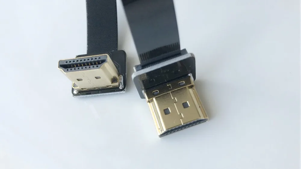 Плоский ленточный кабель 40 см/50 см/60 см мягкий гибкий HDMI со стандартным углом