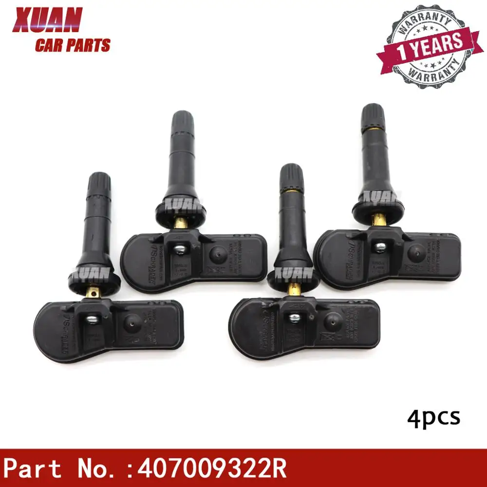 XUAN 4 шт. датчик давления в шинах TPMS для Renault Duster Koleos Sandero Captur Clio IV Twingo II Wind trafc III Bus