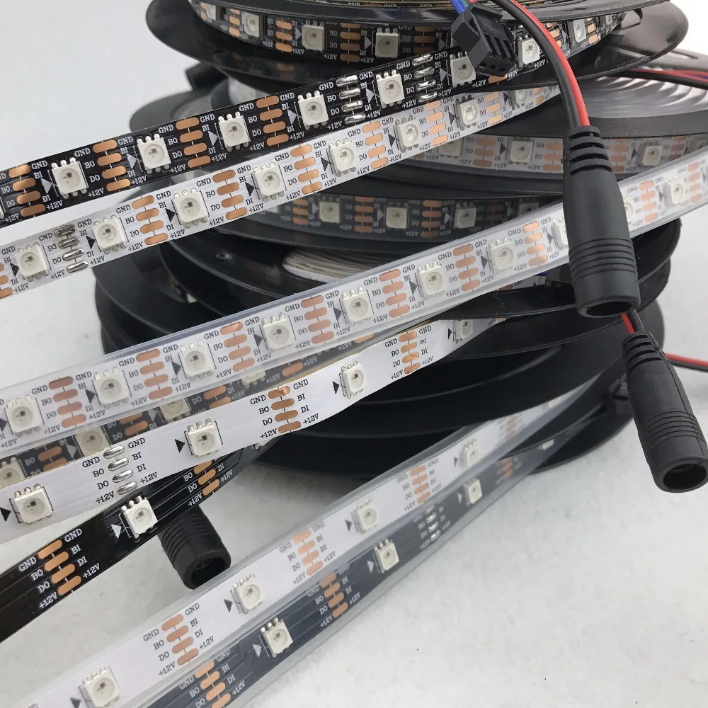 WS2815 DC12V Адресуемая полноцветсветодиодный Светодиодная лента RGB 5050 5 м/катушка 30