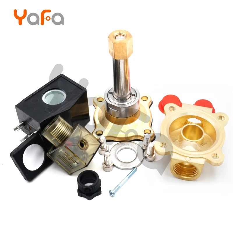 Нормально открытый Соленоидный клапан водяной воздушный 220VAC 24VDC EPDM VITON