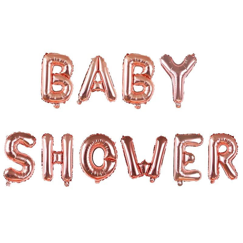 rose baby shower 1 комплект детского дня рождения для маленьких мальчиков и девочек Фольга шар его Для мальчиков и девочек детские праздничные шары Детские 1st День рождения украшения поставки - Цвет: rose baby shower