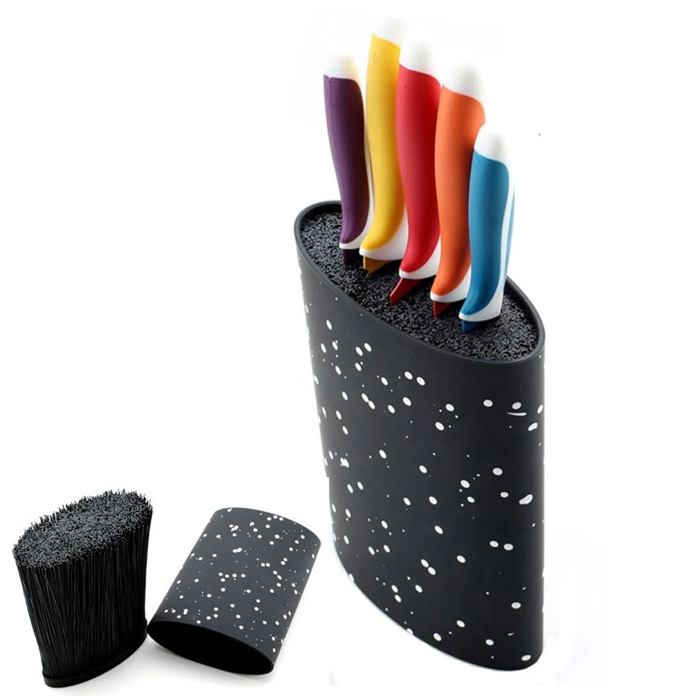 

Knife Holder stand block Oval PP Free Insert Holder for knife Cutter Storage Rack Creative Plastic Inserting Block Kitchen Suppl
