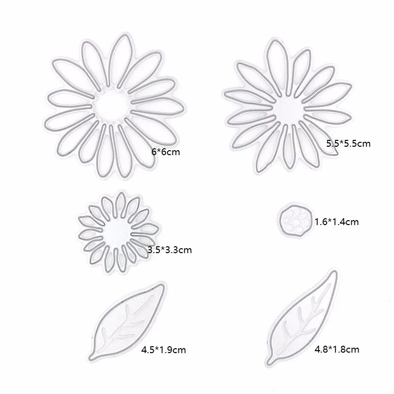 Цветочные металлические режущие штампы трафареты для DIY штамп