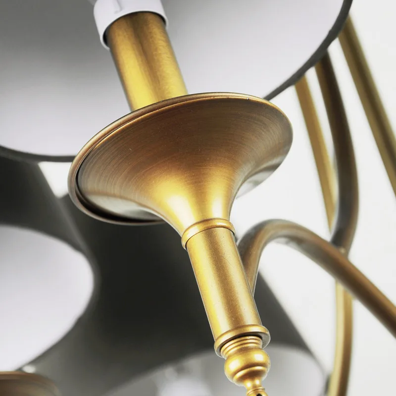 Винтажное Освещение для дома люстра спальни серый и зеленый цвет медная E14 110-240 В |