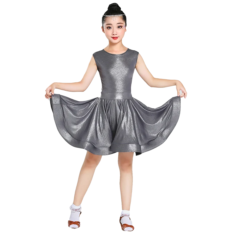 

Latin dance costume new children practice girls high-end professional competition regulations service show skirt clothes autumn