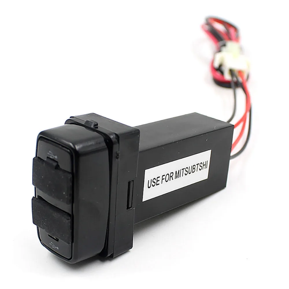 Msanzeo автомобильное зарядное устройство 5 В 2.1A USB интерфейс USB аудио вход Разъем использовать для Mitsubishi ASX Fortis Lancer Pajero Sport Outlander
