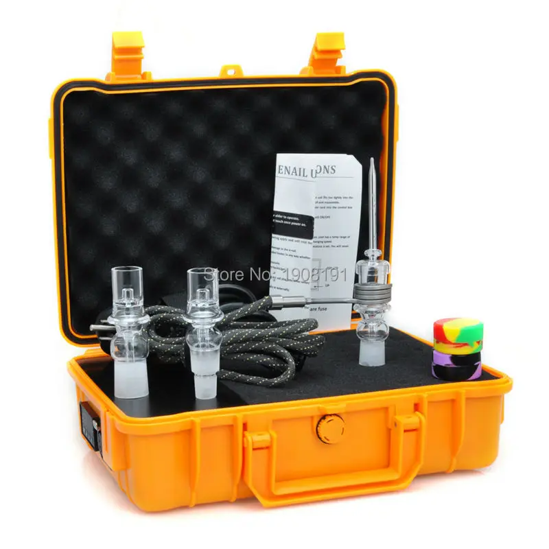 ABS чехол E-nail Quartz nail V2 kit черный оранжевый для стеклянных труб нагревательная