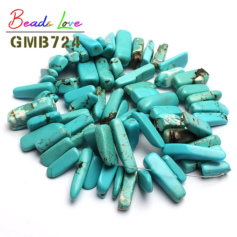Натуральная бирюза камень бусины 15 20 мм для изготовления ювелирных изделий