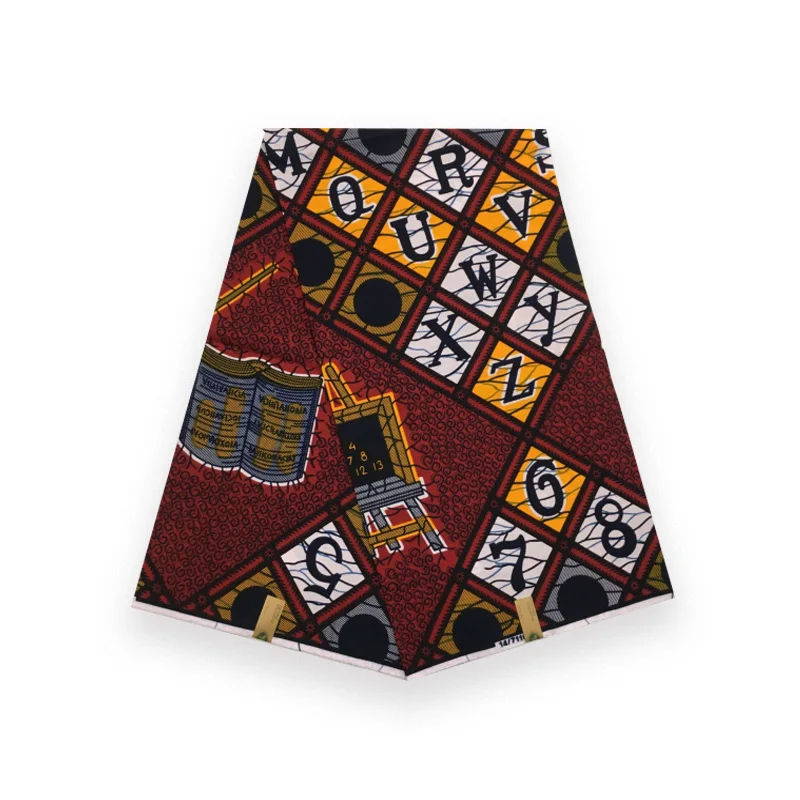 

2019 Latest design 100%cotton African fabric wax style real ankara batik wax hot sale for woman cloth V-L 098