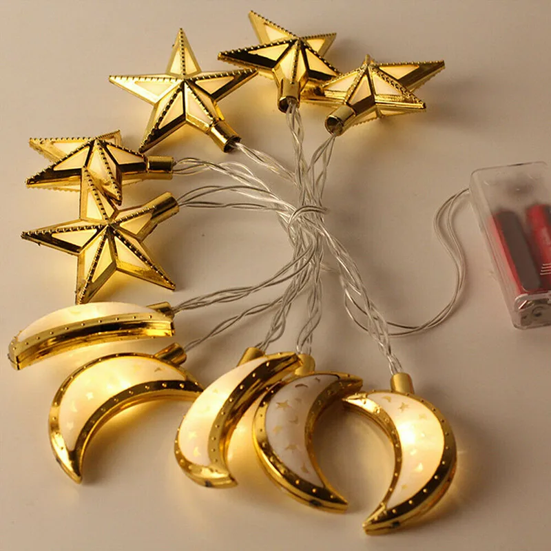 

LED String Lights Star Moon Shape Hanging Home Room Festivals Party Decoration SDF-SHIP