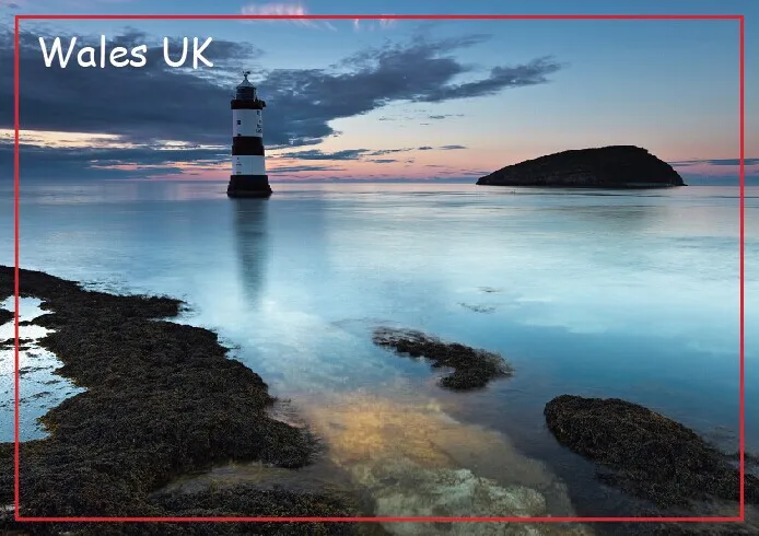 Магниты на холодильник маяк Penmon остров Англси Wales UK прямоугольный туристический