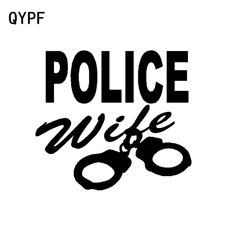 QYPF 15 см * 13 4 полиция жена Модная ретро Отражающая виниловая Высококачественная