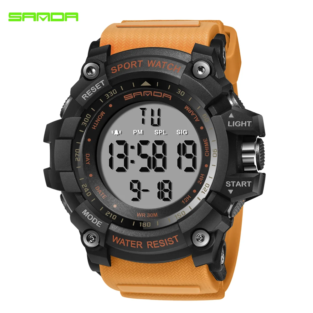Часы наручные SANDA мужские электронные спортивные брендовые люксовые