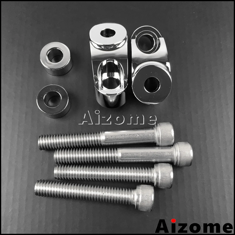 Motorcycle Chrome Front Turn Signal Relocation Kit For Harley Low Rider FXR 1987-2000 Dyna FXD 1991-2005 Sportster XL 1987-2007 |
