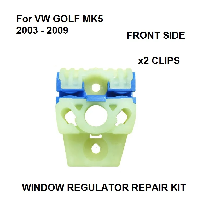 

FOR VW GOLF MK5 WINDOW REGULATOR REPAIR KIT SLIDING CLIPS FRONT LEFT NEW 2003 - 2015