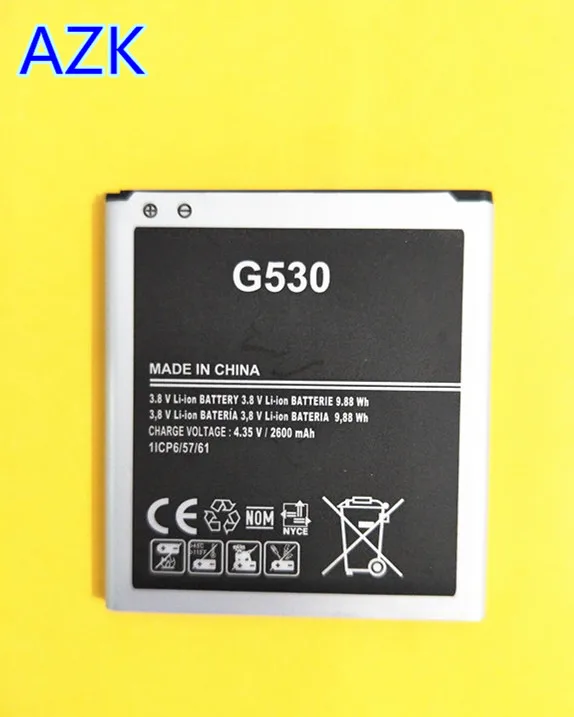 АЗК 5 шт. 2600 мА/ч EB-BG530BBC EB-BG530CBE запасная батарея для Samsung Galaxy Grand Prime J3 J5 G530 G530F G530FZ G530Y