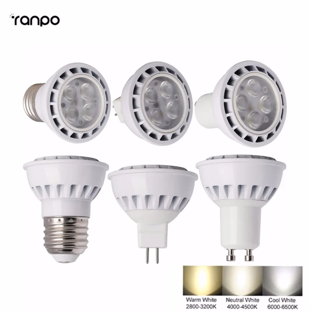 Светодиодные точечные светильники высокой мощности 3030 SMD s E26 E27 GU10 MR16 12 Вт