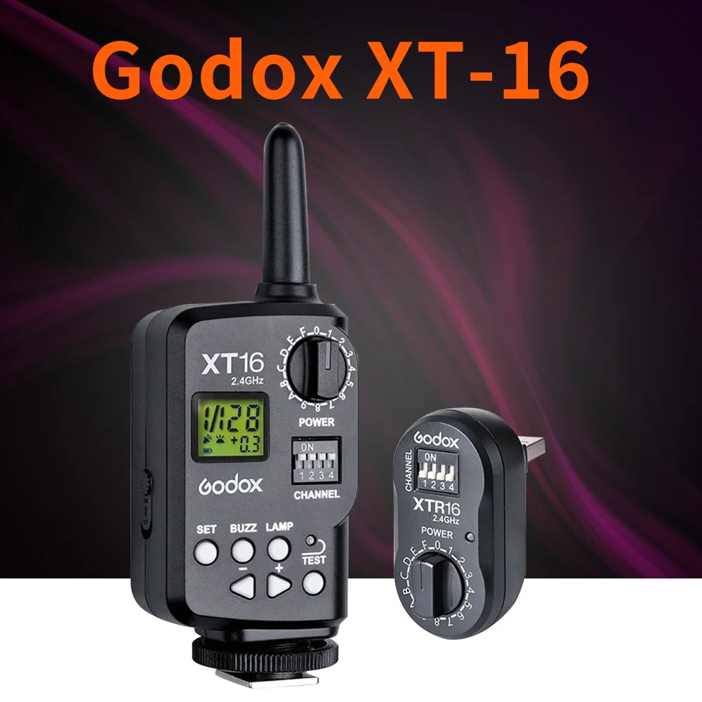 Godox XT 16/XT 16S 2 4G беспроводной стробоскопический триггер XTR16/XTR16S для TTL передатчик X1C