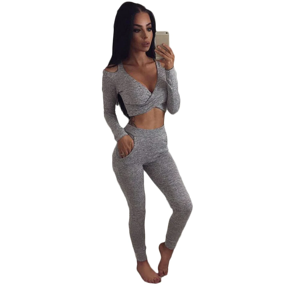 2 шт. женский спортивный костюм комплект из свитера с брюками Lounge Wear размер UK 8