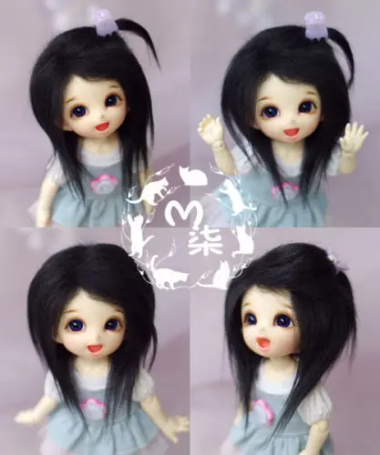 Новый 1/12 3 4 дюймовый 9 10 см 1/8 5 дюймов (12 см) Высота каблука 14 BJD из черного плюша