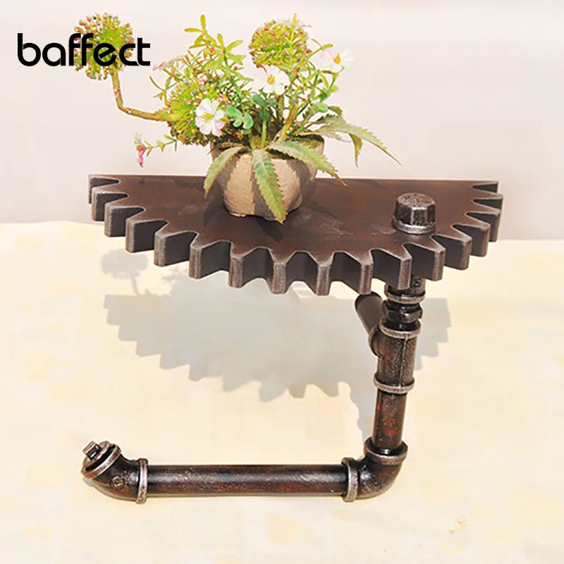 Baffect винтажный Настенный декор полка для хранения настенная деревянная железная