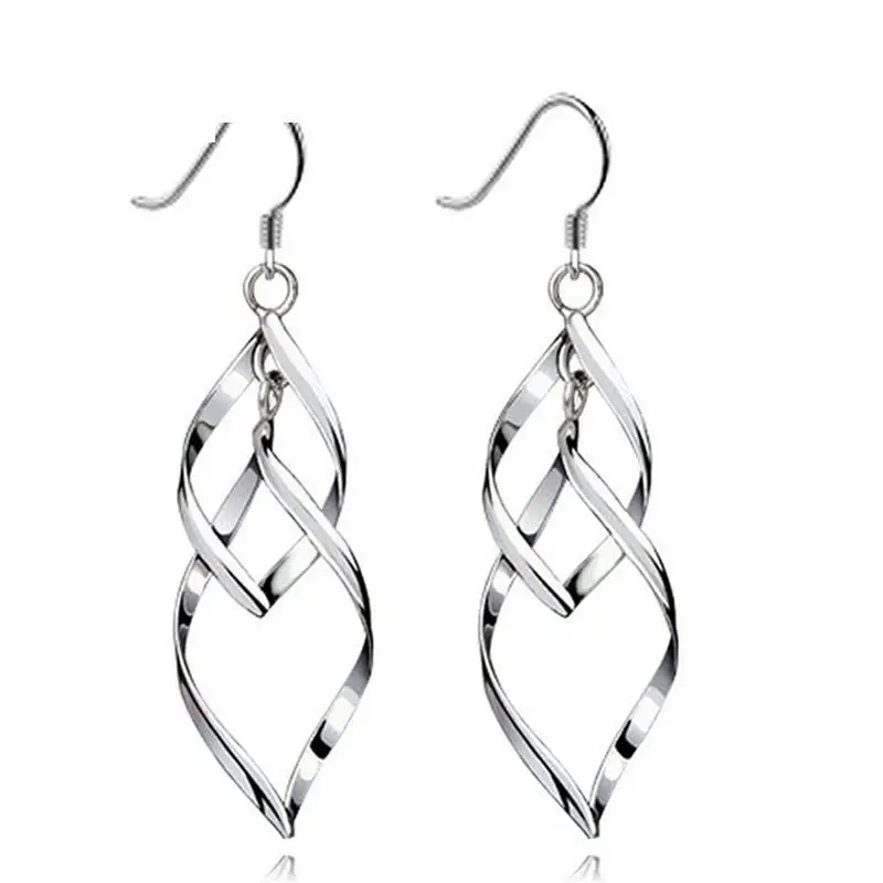 Большие женские серьги с витой бахромой из Южной Кореи длинные украшения для