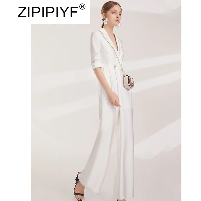 Цельные широкие брюки 2019 женский новый профессиональный костюм прямые чистый