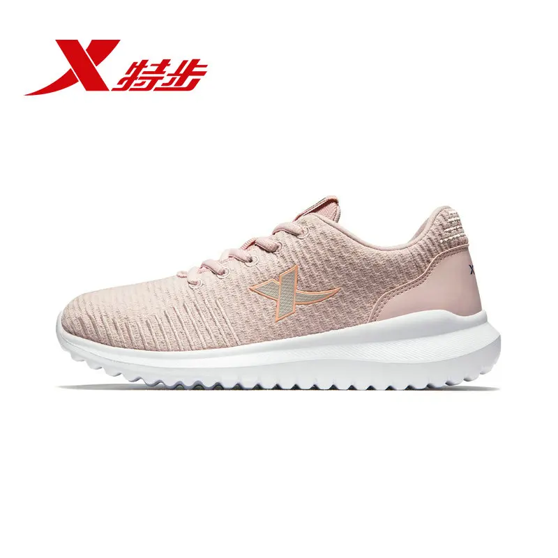 pink Xtep/Женская обувь; спортивная обувь; Новинка года; сезон весна; Легкая удобная повседневная обувь из натуральной кожи; женская 881118329003 - Цвет: pink