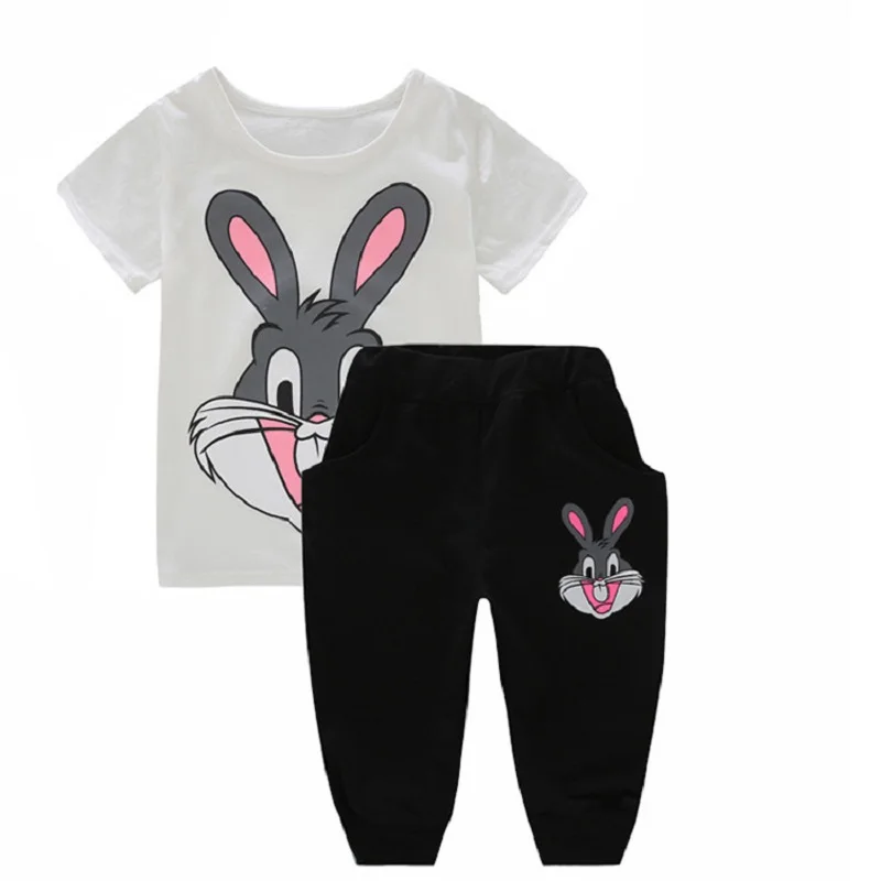 Летняя одежда для маленьких девочек комплект одежды из 100% хлопка комплекты