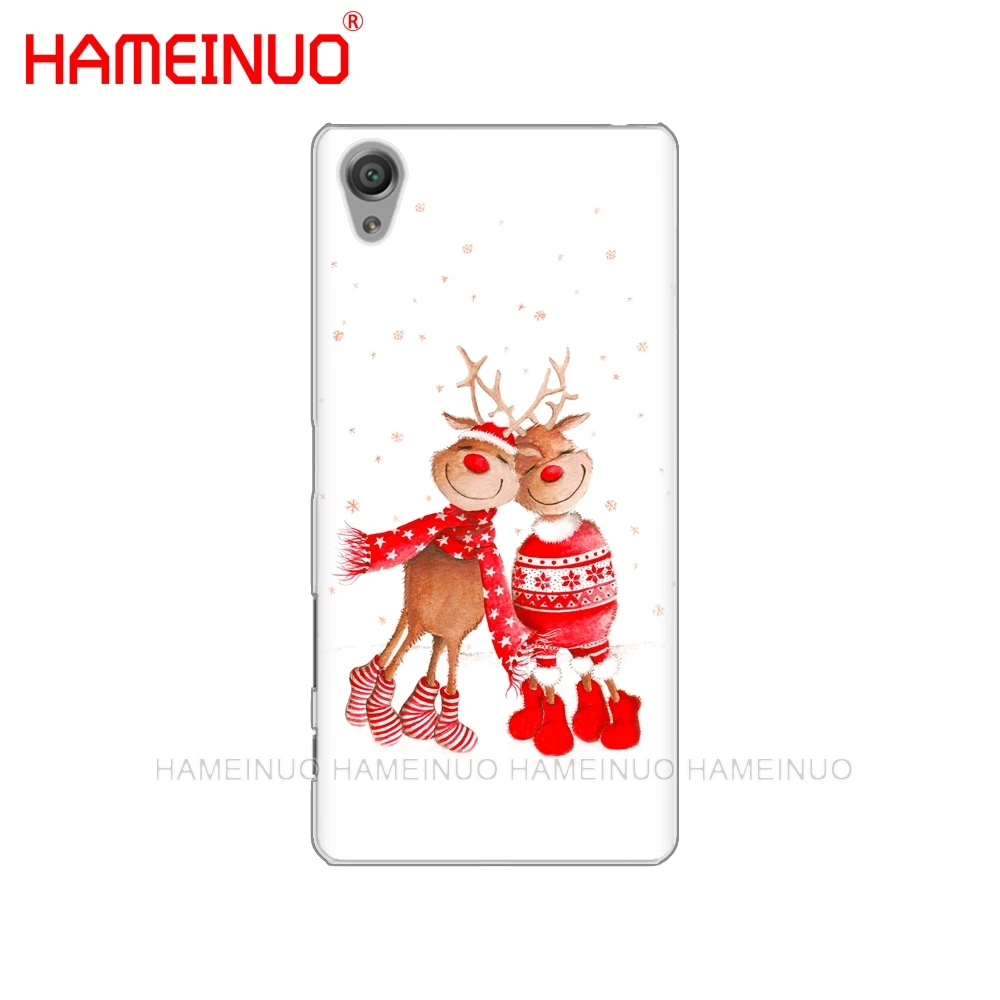 HAMEINUO Милый лось Рождество олень мультфильм год чехол для телефона для sony xperia z2 z3 z4 z5 mini plus aqua M4 M5 E4 E5 E6 C4 C5