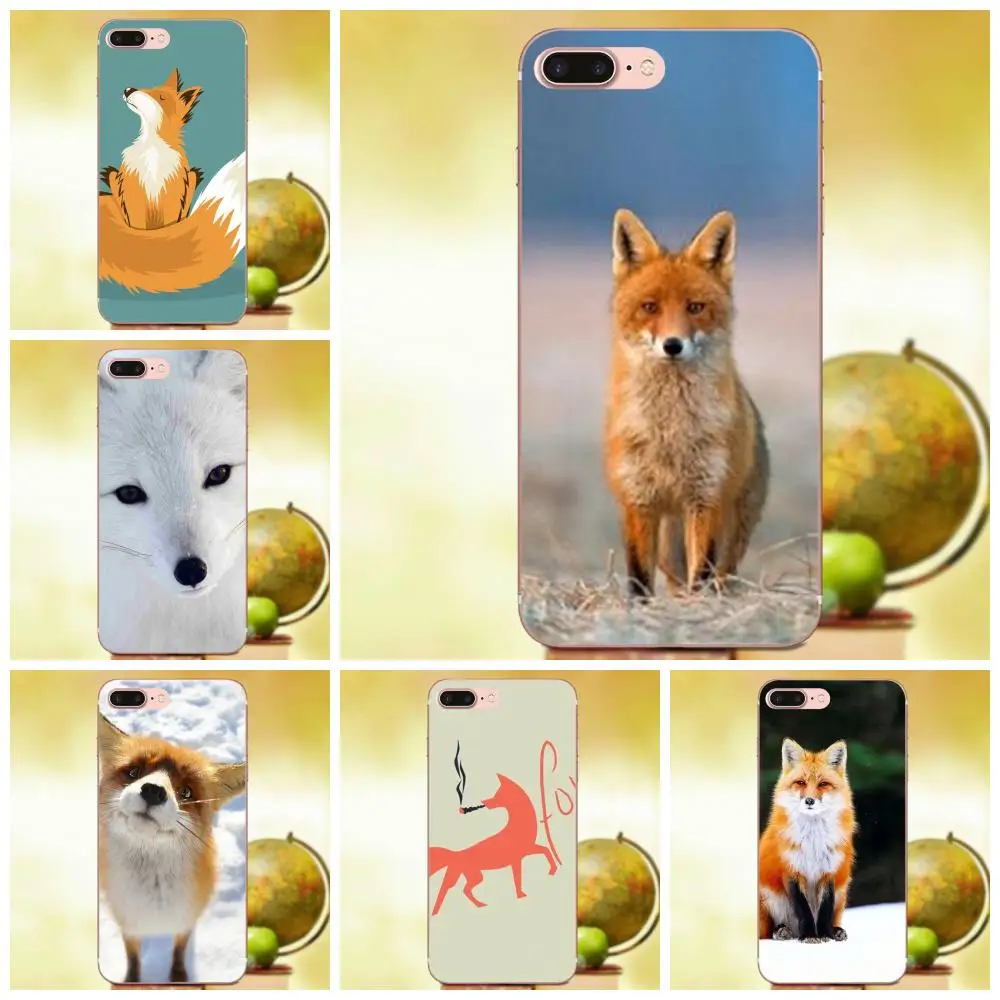 ТПУ телефон для Samsung Galaxy Note 2 3 4 5 8 9 S3 S4 S5 S6 S7 S8 S9 mini Edge Plus животные Милая лиса Ipod Touch Case