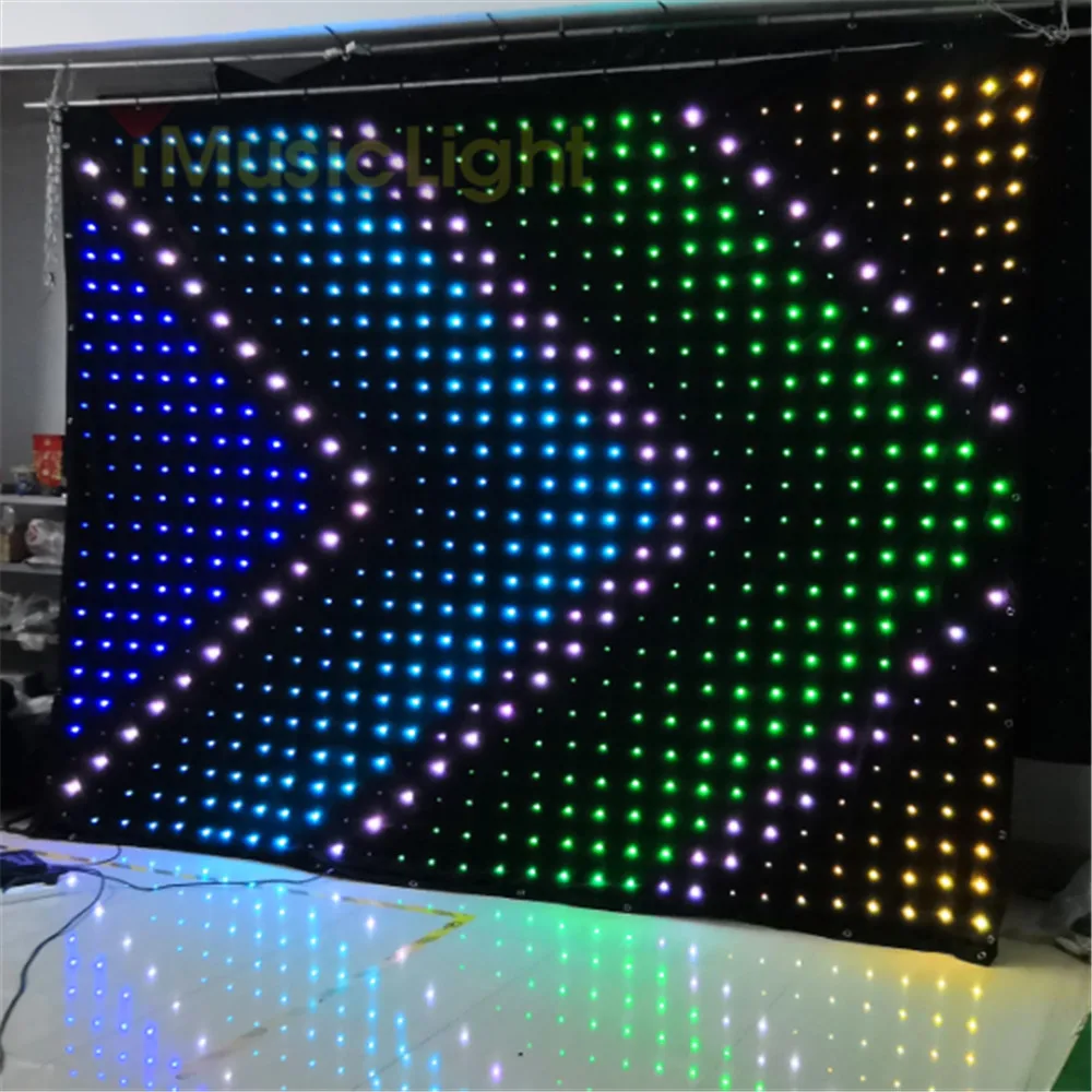 Новая светодиодная завеса для зрелищных мероприятий P10 2,5 M X 3M PC/DMX контроллер сценический гибкий пиксельный экран DJ освещение фон