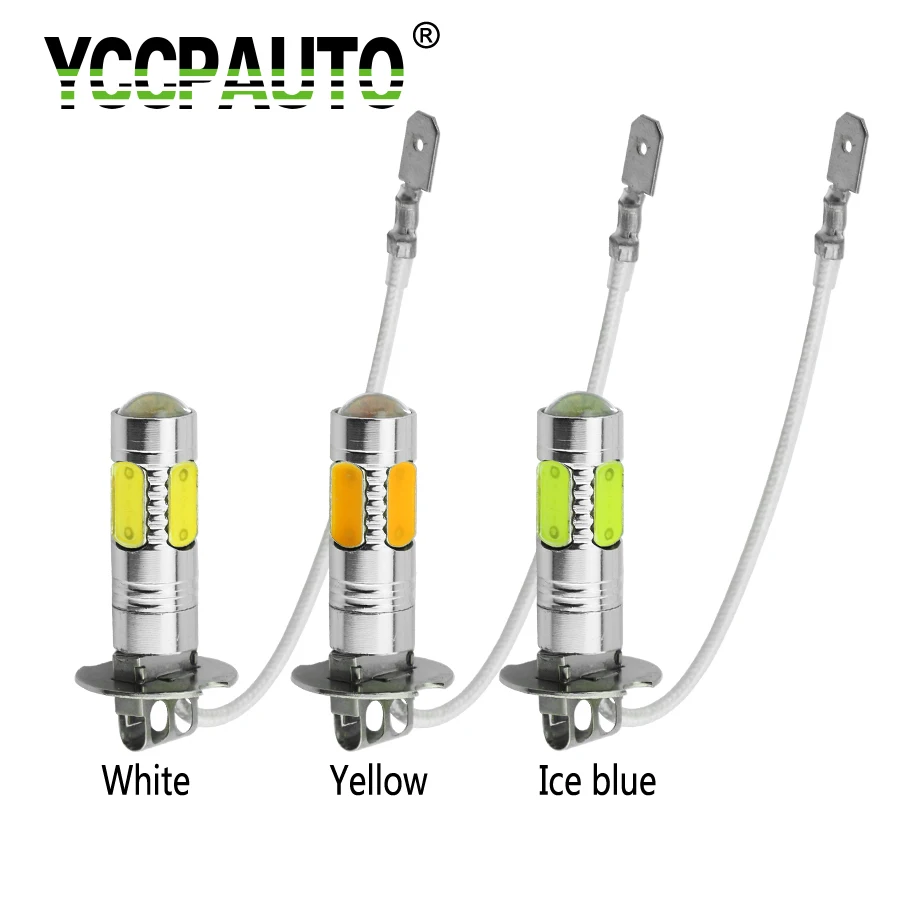 

YCCPAUTO H3 Led Bulb Car Fog Lights DRL High Power 7.5W Light Source White 6000K Ice Blue Yellow Auto Driving Lamp 1PCS