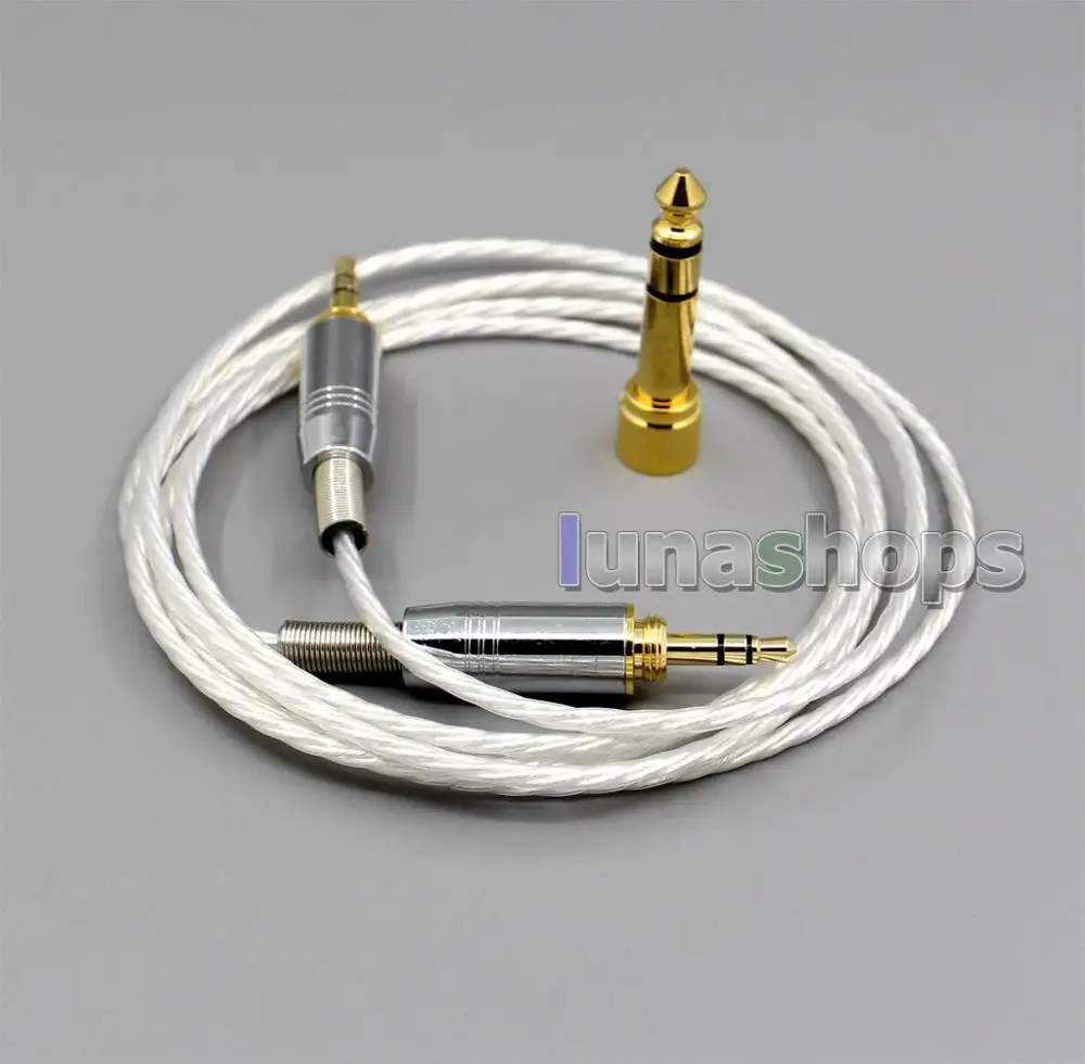 

LN004786 Silver Plated headphone Cable For For Audio ATH-pro500mk2 ATH-PRO700MK2 ATH-PRO5V ATH-M50 ATH-M50RD Headphone