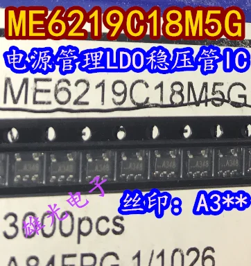 

Freeshipping LOD ME6219C18M5G A3** SOT23- ME6219C18M5