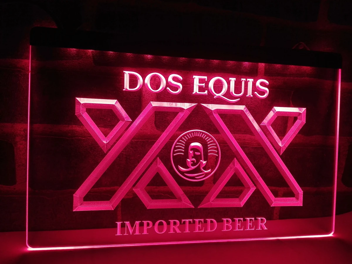LE042- Dos Equis светильник вной Бар Паб Ресторан световой знак домашний декор ремесла |