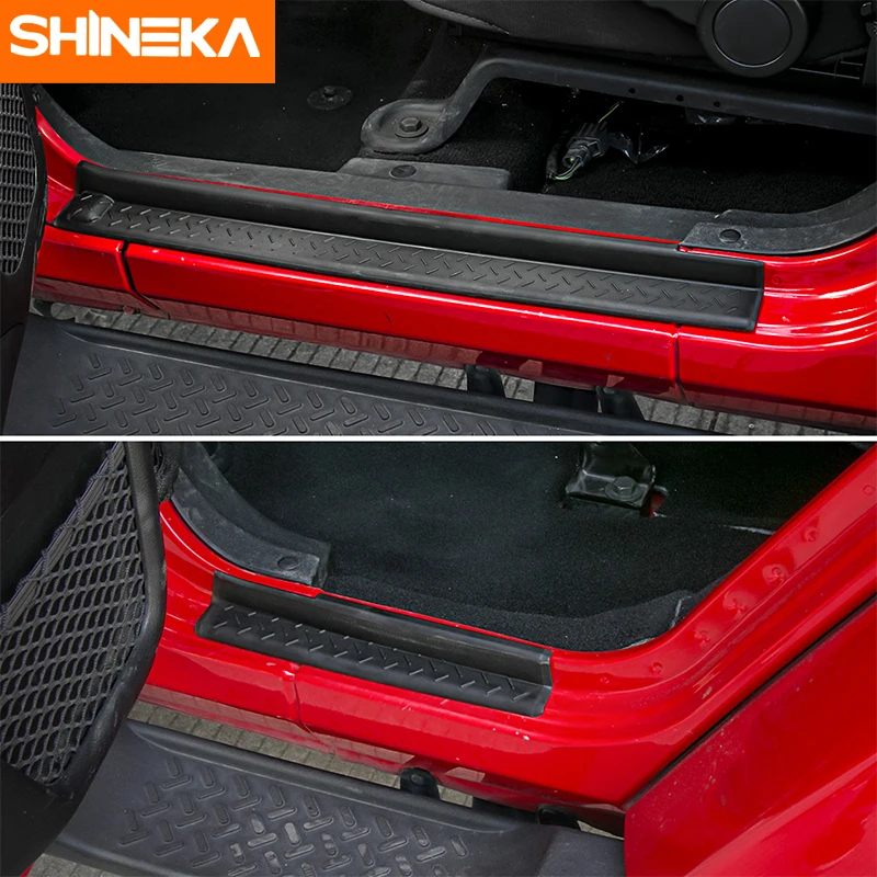 SHINEKA ABS украшение интерьера автомобиля порог Накладка протектор Добро пожаловать
