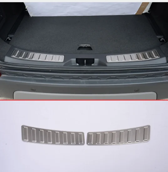 

2pcs Brushed Stainless Steel Car Rear Door Protect Plate Bumper Cover Trim For Land Rover Discovery Sport 2015-2018 Accessories