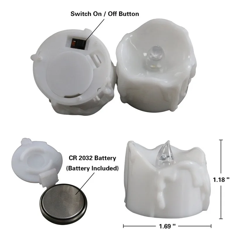 Набор из 4 желтых бархатсветильник свечей романтические беспламенные Свечи kaarsen