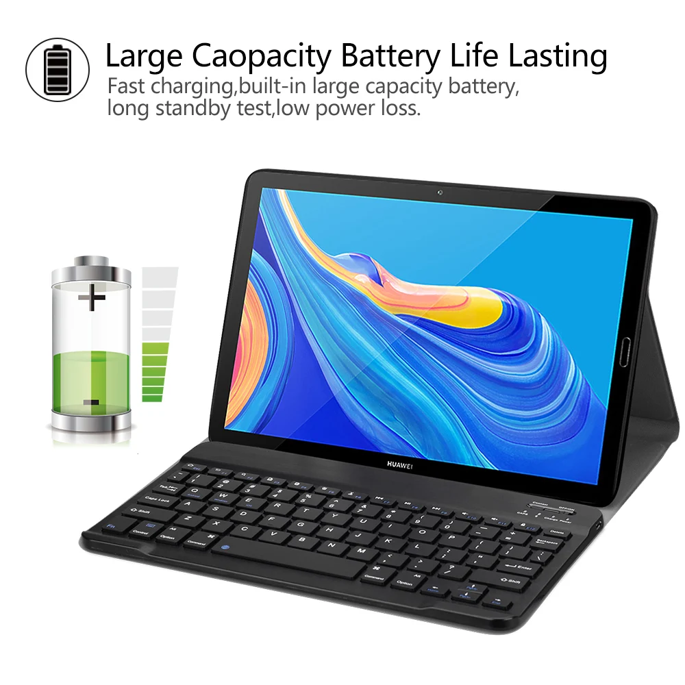 Walkers Bluetooth Keyboard Cover Case for Huawei mediapad M6 Pro 10.8&quot Tablet Magnetic Removable Detachable VRD-L09 | Компьютеры и