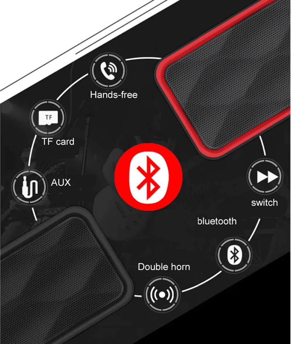 Joinrun беспроводной Bluetooth динамик Портативный громкой связи USB TF карты FM Радио стерео звук двойной сабвуфер плеер