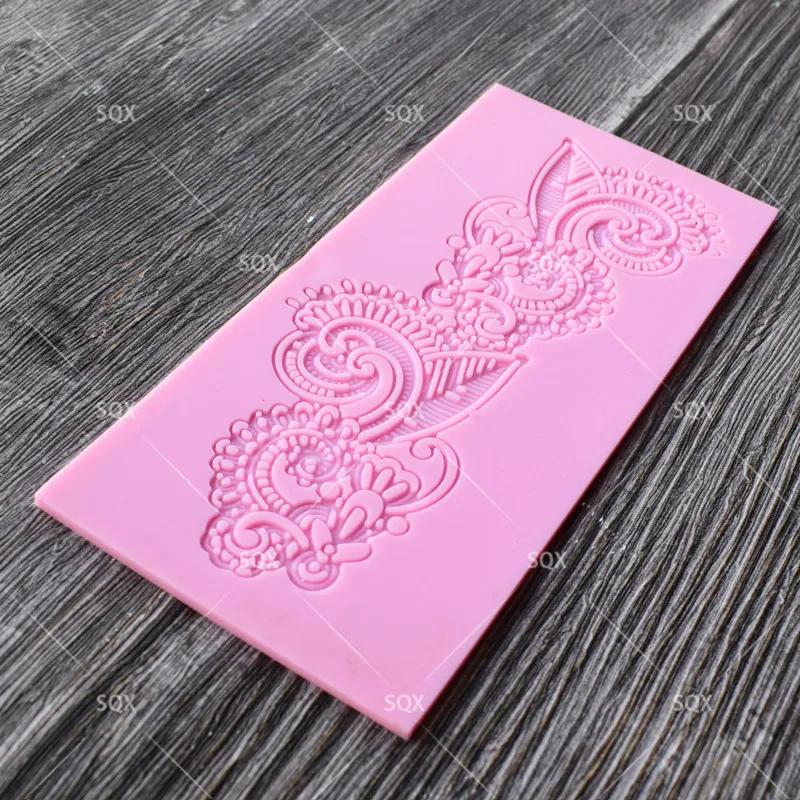 Красивая силиконовая форма для торта с Фениксом кружевная Цветочная Форма