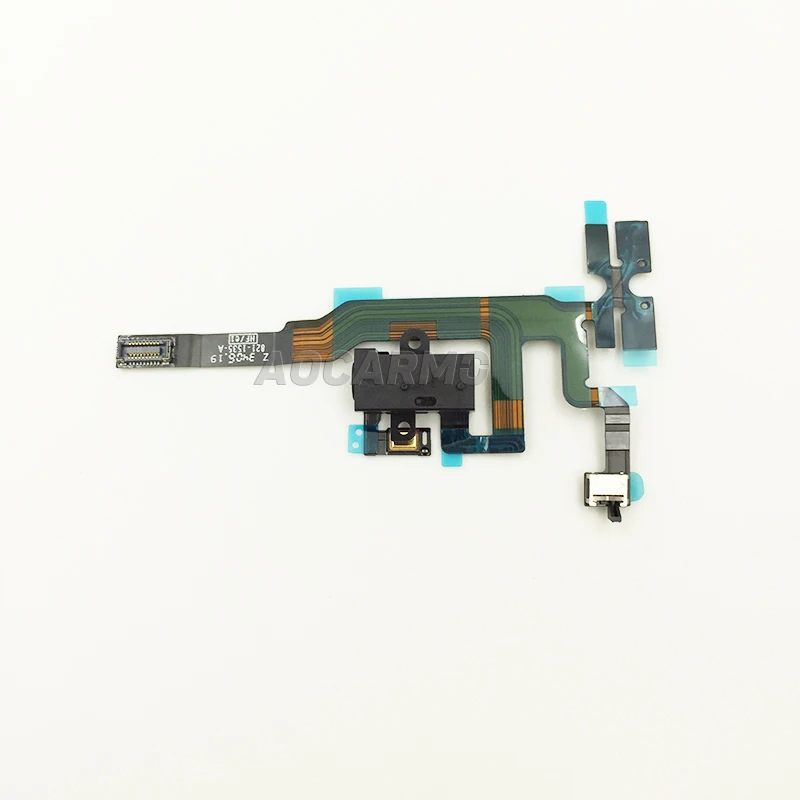 Aocarmo для iPhone 4S, белый, черный разъем для наушников, бесшумный переключатель, Кнопки громкости, аудио гибкий кабель
